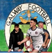 5 May 2025; Sean Grehan of Bohemians celebrates after scoring his side's first goal during the SSE Airtricity Men's Premier Division match between Galway United and Bohemians at Eamonn Deacy Park in Galway. Photo by Brendan Moran/Sportsfile