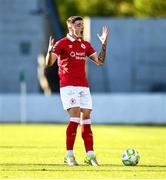 5 May 2025; Reece Hutchinson of Sligo Rovers reacts during the SSE Airtricity Men's Premier Division match between Shamrock Rovers and Sligo Rovers at Tallaght Stadium in Dublin. Photo by David Fitzgerald/Sportsfile