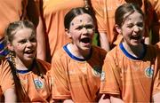 6 May 2025; Over 1000 U12 Camogie players, from across the country, were given the opportunity of a lifetime, when they got to compete on the hallowed turf at Croke Park. Allianz, a longstanding partner to the GAA and proud sponsor of The Camogie Association, welcomed under-12 teams across Ireland to Croke Park, for the Allianz Camán to Croker 2025 event. The event gives young girls the opportunity to represent their clubs and counties, in the day-long blitz – creating lots of fantastic memories and fun along the way. Allianz Camán to Croker is one of many initiatives supported by Allianz, as part of their #StopTheDrop campaign – a campaign designed to highlight and reduce the number of children dropping out of sport at the transition between primary and secondary school. Pictured at the Allianz Camán to Croker 2025 event is Grenagh Camogie Club of Cork. Photo by Ramsey Cardy/Sportsfile