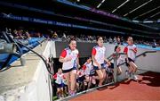 6 May 2025; Over 1000 U12 Camogie players, from across the country, were given the opportunity of a lifetime, when they got to compete on the hallowed turf at Croke Park. Allianz, a longstanding partner to the GAA and proud sponsor of The Camogie Association, welcomed under-12 teams across Ireland to Croke Park, for the Allianz Camán to Croker 2025 event. The event gives young girls the opportunity to represent their clubs and counties, in the day-long blitz – creating lots of fantastic memories and fun along the way. Allianz Camán to Croker is one of many initiatives supported by Allianz, as part of their #StopTheDrop campaign – a campaign designed to highlight and reduce the number of children dropping out of sport at the transition between primary and secondary school. Pictured at the Allianz Camán to Croker 2025 event is St. Cillian's/Lusmagh Camogie Club of Offaly. Photo by Ramsey Cardy/Sportsfile