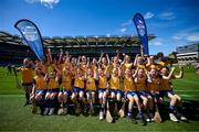 6 May 2025; Over 1000 U12 Camogie players, from across the country, were given the opportunity of a lifetime, when they got to compete on the hallowed turf at Croke Park. Allianz, a longstanding partner to the GAA and proud sponsor of The Camogie Association, welcomed under-12 teams across Ireland to Croke Park, for the Allianz Camán to Croker 2025 event. The event gives young girls the opportunity to represent their clubs and counties, in the day-long blitz – creating lots of fantastic memories and fun along the way. Allianz Camán to Croker is one of many initiatives supported by Allianz, as part of their #StopTheDrop campaign – a campaign designed to highlight and reduce the number of children dropping out of sport at the transition between primary and secondary school. Pictured at the Allianz Camán to Croker 2025 event is Na Fianna of Dublin. Photo by Ramsey Cardy/Sportsfile