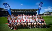 6 May 2025; Over 1000 U12 Camogie players, from across the country, were given the opportunity of a lifetime, when they got to compete on the hallowed turf at Croke Park. Allianz, a longstanding partner to the GAA and proud sponsor of The Camogie Association, welcomed under-12 teams across Ireland to Croke Park, for the Allianz Camán to Croker 2025 event. The event gives young girls the opportunity to represent their clubs and counties, in the day-long blitz – creating lots of fantastic memories and fun along the way. Allianz Camán to Croker is one of many initiatives supported by Allianz, as part of their #StopTheDrop campaign – a campaign designed to highlight and reduce the number of children dropping out of sport at the transition between primary and secondary school. Pictured at the Allianz Camán to Croker 2025 event is St. Cillian's/Lusmagh Camogie Club of Offaly. Photo by Ramsey Cardy/Sportsfile
