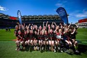 6 May 2025; Over 1000 U12 Camogie players, from across the country, were given the opportunity of a lifetime, when they got to compete on the hallowed turf at Croke Park. Allianz, a longstanding partner to the GAA and proud sponsor of The Camogie Association, welcomed under-12 teams across Ireland to Croke Park, for the Allianz Camán to Croker 2025 event. The event gives young girls the opportunity to represent their clubs and counties, in the day-long blitz – creating lots of fantastic memories and fun along the way. Allianz Camán to Croker is one of many initiatives supported by Allianz, as part of their #StopTheDrop campaign – a campaign designed to highlight and reduce the number of children dropping out of sport at the transition between primary and secondary school. Pictured at the Allianz Camán to Croker 2025 event is St. Kevin’s of Louth. Photo by Ramsey Cardy/Sportsfile