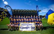 6 May 2025; Over 1000 U12 Camogie players, from across the country, were given the opportunity of a lifetime, when they got to compete on the hallowed turf at Croke Park. Allianz, a longstanding partner to the GAA and proud sponsor of The Camogie Association, welcomed under-12 teams across Ireland to Croke Park, for the Allianz Camán to Croker 2025 event. The event gives young girls the opportunity to represent their clubs and counties, in the day-long blitz – creating lots of fantastic memories and fun along the way. Allianz Camán to Croker is one of many initiatives supported by Allianz, as part of their #StopTheDrop campaign – a campaign designed to highlight and reduce the number of children dropping out of sport at the transition between primary and secondary school. Pictured at the Allianz Camán to Croker 2025 event is Carrigaline Camogie Club of Cork. Photo by Ramsey Cardy/Sportsfile