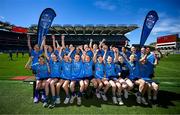 6 May 2025; Over 1000 U12 Camogie players, from across the country, were given the opportunity of a lifetime, when they got to compete on the hallowed turf at Croke Park. Allianz, a longstanding partner to the GAA and proud sponsor of The Camogie Association, welcomed under-12 teams across Ireland to Croke Park, for the Allianz Camán to Croker 2025 event. The event gives young girls the opportunity to represent their clubs and counties, in the day-long blitz – creating lots of fantastic memories and fun along the way. Allianz Camán to Croker is one of many initiatives supported by Allianz, as part of their #StopTheDrop campaign – a campaign designed to highlight and reduce the number of children dropping out of sport at the transition between primary and secondary school. Pictured at the Allianz Camán to Croker 2025 event is Salthill-Knocknacarra of Galway. Photo by Ramsey Cardy/Sportsfile