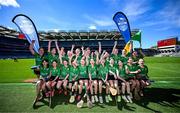 6 May 2025; Over 1000 U12 Camogie players, from across the country, were given the opportunity of a lifetime, when they got to compete on the hallowed turf at Croke Park. Allianz, a longstanding partner to the GAA and proud sponsor of The Camogie Association, welcomed under-12 teams across Ireland to Croke Park, for the Allianz Camán to Croker 2025 event. The event gives young girls the opportunity to represent their clubs and counties, in the day-long blitz – creating lots of fantastic memories and fun along the way. Allianz Camán to Croker is one of many initiatives supported by Allianz, as part of their #StopTheDrop campaign – a campaign designed to highlight and reduce the number of children dropping out of sport at the transition between primary and secondary school. Pictured at the Allianz Camán to Croker 2025 event is Toomevara Camogie Club of Tipperary. Photo by Ramsey Cardy/Sportsfile