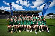 6 May 2025; Over 1000 U12 Camogie players, from across the country, were given the opportunity of a lifetime, when they got to compete on the hallowed turf at Croke Park. Allianz, a longstanding partner to the GAA and proud sponsor of The Camogie Association, welcomed under-12 teams across Ireland to Croke Park, for the Allianz Camán to Croker 2025 event. The event gives young girls the opportunity to represent their clubs and counties, in the day-long blitz – creating lots of fantastic memories and fun along the way. Allianz Camán to Croker is one of many initiatives supported by Allianz, as part of their #StopTheDrop campaign – a campaign designed to highlight and reduce the number of children dropping out of sport at the transition between primary and secondary school. Pictured at the Allianz Camán to Croker 2025 event is the St. Vincent’s Camogie Club of Cork team. Photo by Ramsey Cardy/Sportsfile