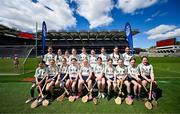 6 May 2025; Over 1000 U12 Camogie players, from across the country, were given the opportunity of a lifetime, when they got to compete on the hallowed turf at Croke Park. Allianz, a longstanding partner to the GAA and proud sponsor of The Camogie Association, welcomed under-12 teams across Ireland to Croke Park, for the Allianz Camán to Croker 2025 event. The event gives young girls the opportunity to represent their clubs and counties, in the day-long blitz – creating lots of fantastic memories and fun along the way. Allianz Camán to Croker is one of many initiatives supported by Allianz, as part of their #StopTheDrop campaign – a campaign designed to highlight and reduce the number of children dropping out of sport at the transition between primary and secondary school. Pictured at the Allianz Camán to Croker 2025 event is the Sarsfields of Galway team. Photo by Ramsey Cardy/Sportsfile