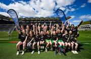 6 May 2025; Over 1000 U12 Camogie players, from across the country, were given the opportunity of a lifetime, when they got to compete on the hallowed turf at Croke Park. Allianz, a longstanding partner to the GAA and proud sponsor of The Camogie Association, welcomed under-12 teams across Ireland to Croke Park, for the Allianz Camán to Croker 2025 event. The event gives young girls the opportunity to represent their clubs and counties, in the day-long blitz – creating lots of fantastic memories and fun along the way. Allianz Camán to Croker is one of many initiatives supported by Allianz, as part of their #StopTheDrop campaign – a campaign designed to highlight and reduce the number of children dropping out of sport at the transition between primary and secondary school. Pictured at the Allianz Camán to Croker 2025 event is the Ballyagran/Kilmallock Camogie Club of Limerick team. Photo by Ramsey Cardy/Sportsfile
