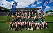 6 May 2025; Over 1000 U12 Camogie players, from across the country, were given the opportunity of a lifetime, when they got to compete on the hallowed turf at Croke Park. Allianz, a longstanding partner to the GAA and proud sponsor of The Camogie Association, welcomed under-12 teams across Ireland to Croke Park, for the Allianz Camán to Croker 2025 event. The event gives young girls the opportunity to represent their clubs and counties, in the day-long blitz – creating lots of fantastic memories and fun along the way. Allianz Camán to Croker is one of many initiatives supported by Allianz, as part of their #StopTheDrop campaign – a campaign designed to highlight and reduce the number of children dropping out of sport at the transition between primary and secondary school. Pictured at the Allianz Camán to Croker 2025 event is the Craughwell Camogie Club of Galway team. Photo by Ramsey Cardy/Sportsfile