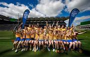6 May 2025; Over 1000 U12 Camogie players, from across the country, were given the opportunity of a lifetime, when they got to compete on the hallowed turf at Croke Park. Allianz, a longstanding partner to the GAA and proud sponsor of The Camogie Association, welcomed under-12 teams across Ireland to Croke Park, for the Allianz Camán to Croker 2025 event. The event gives young girls the opportunity to represent their clubs and counties, in the day-long blitz – creating lots of fantastic memories and fun along the way. Allianz Camán to Croker is one of many initiatives supported by Allianz, as part of their #StopTheDrop campaign – a campaign designed to highlight and reduce the number of children dropping out of sport at the transition between primary and secondary school. Pictured at the Allianz Camán to Croker 2025 event is the Sixmilebridge Camogie Club of Clare team. Photo by Ramsey Cardy/Sportsfile