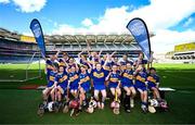 6 May 2025; Over 1000 U12 Camogie players, from across the country, were given the opportunity of a lifetime, when they got to compete on the hallowed turf at Croke Park. Allianz, a longstanding partner to the GAA and proud sponsor of The Camogie Association, welcomed under-12 teams across Ireland to Croke Park, for the Allianz Camán to Croker 2025 event. The event gives young girls the opportunity to represent their clubs and counties, in the day-long blitz – creating lots of fantastic memories and fun along the way. Allianz Camán to Croker is one of many initiatives supported by Allianz, as part of their #StopTheDrop campaign – a campaign designed to highlight and reduce the number of children dropping out of sport at the transition between primary and secondary school. Pictured at the Allianz Camán to Croker 2025 event is the Patrickswell of Limerick team. Photo by Ramsey Cardy/Sportsfile