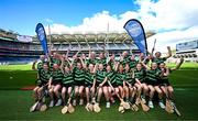 6 May 2025; Over 1000 U12 Camogie players, from across the country, were given the opportunity of a lifetime, when they got to compete on the hallowed turf at Croke Park. Allianz, a longstanding partner to the GAA and proud sponsor of The Camogie Association, welcomed under-12 teams across Ireland to Croke Park, for the Allianz Camán to Croker 2025 event. The event gives young girls the opportunity to represent their clubs and counties, in the day-long blitz – creating lots of fantastic memories and fun along the way. Allianz Camán to Croker is one of many initiatives supported by Allianz, as part of their #StopTheDrop campaign – a campaign designed to highlight and reduce the number of children dropping out of sport at the transition between primary and secondary school. Pictured at the Allianz Camán to Croker 2025 event is the Douglas of Cork team. Photo by Ramsey Cardy/Sportsfile