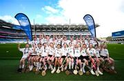 6 May 2025; Over 1000 U12 Camogie players, from across the country, were given the opportunity of a lifetime, when they got to compete on the hallowed turf at Croke Park. Allianz, a longstanding partner to the GAA and proud sponsor of The Camogie Association, welcomed under-12 teams across Ireland to Croke Park, for the Allianz Camán to Croker 2025 event. The event gives young girls the opportunity to represent their clubs and counties, in the day-long blitz – creating lots of fantastic memories and fun along the way. Allianz Camán to Croker is one of many initiatives supported by Allianz, as part of their #StopTheDrop campaign – a campaign designed to highlight and reduce the number of children dropping out of sport at the transition between primary and secondary school. Pictured at the Allianz Camán to Croker 2025 event is Clane of Kildare. Photo by Ramsey Cardy/Sportsfile