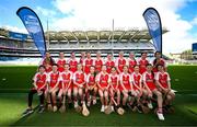 6 May 2025; Over 1000 U12 Camogie players, from across the country, were given the opportunity of a lifetime, when they got to compete on the hallowed turf at Croke Park. Allianz, a longstanding partner to the GAA and proud sponsor of The Camogie Association, welcomed under-12 teams across Ireland to Croke Park, for the Allianz Camán to Croker 2025 event. The event gives young girls the opportunity to represent their clubs and counties, in the day-long blitz – creating lots of fantastic memories and fun along the way. Allianz Camán to Croker is one of many initiatives supported by Allianz, as part of their #StopTheDrop campaign – a campaign designed to highlight and reduce the number of children dropping out of sport at the transition between primary and secondary school. Pictured at the Allianz Camán to Croker 2025 event is the Trim of Meath team. Photo by Ramsey Cardy/Sportsfile