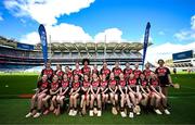 6 May 2025; Over 1000 U12 Camogie players, from across the country, were given the opportunity of a lifetime, when they got to compete on the hallowed turf at Croke Park. Allianz, a longstanding partner to the GAA and proud sponsor of The Camogie Association, welcomed under-12 teams across Ireland to Croke Park, for the Allianz Camán to Croker 2025 event. The event gives young girls the opportunity to represent their clubs and counties, in the day-long blitz – creating lots of fantastic memories and fun along the way. Allianz Camán to Croker is one of many initiatives supported by Allianz, as part of their #StopTheDrop campaign – a campaign designed to highlight and reduce the number of children dropping out of sport at the transition between primary and secondary school. Pictured at the Allianz Camán to Croker 2025 event is the Carrick Camogie Club of Leitrim team. Photo by Ramsey Cardy/Sportsfile