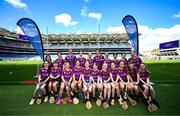 6 May 2025; Over 1000 U12 Camogie players, from across the country, were given the opportunity of a lifetime, when they got to compete on the hallowed turf at Croke Park. Allianz, a longstanding partner to the GAA and proud sponsor of The Camogie Association, welcomed under-12 teams across Ireland to Croke Park, for the Allianz Camán to Croker 2025 event. The event gives young girls the opportunity to represent their clubs and counties, in the day-long blitz – creating lots of fantastic memories and fun along the way. Allianz Camán to Croker is one of many initiatives supported by Allianz, as part of their #StopTheDrop campaign – a campaign designed to highlight and reduce the number of children dropping out of sport at the transition between primary and secondary school. Pictured at the Allianz Camán to Croker 2025 event is the Kinvara of Galway team. Photo by Ramsey Cardy/Sportsfile