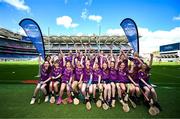 6 May 2025; Over 1000 U12 Camogie players, from across the country, were given the opportunity of a lifetime, when they got to compete on the hallowed turf at Croke Park. Allianz, a longstanding partner to the GAA and proud sponsor of The Camogie Association, welcomed under-12 teams across Ireland to Croke Park, for the Allianz Camán to Croker 2025 event. The event gives young girls the opportunity to represent their clubs and counties, in the day-long blitz – creating lots of fantastic memories and fun along the way. Allianz Camán to Croker is one of many initiatives supported by Allianz, as part of their #StopTheDrop campaign – a campaign designed to highlight and reduce the number of children dropping out of sport at the transition between primary and secondary school. Pictured at the Allianz Camán to Croker 2025 event is the Kinvara of Galway team. Photo by Ramsey Cardy/Sportsfile