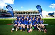 6 May 2025; Over 1000 U12 Camogie players, from across the country, were given the opportunity of a lifetime, when they got to compete on the hallowed turf at Croke Park. Allianz, a longstanding partner to the GAA and proud sponsor of The Camogie Association, welcomed under-12 teams across Ireland to Croke Park, for the Allianz Camán to Croker 2025 event. The event gives young girls the opportunity to represent their clubs and counties, in the day-long blitz – creating lots of fantastic memories and fun along the way. Allianz Camán to Croker is one of many initiatives supported by Allianz, as part of their #StopTheDrop campaign – a campaign designed to highlight and reduce the number of children dropping out of sport at the transition between primary and secondary school. Pictured at the Allianz Camán to Croker 2025 event is the Pallasgreen Camogie Club of Limerick team. Photo by Ramsey Cardy/Sportsfile