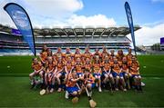 6 May 2025; Over 1000 U12 Camogie players, from across the country, were given the opportunity of a lifetime, when they got to compete on the hallowed turf at Croke Park. Allianz, a longstanding partner to the GAA and proud sponsor of The Camogie Association, welcomed under-12 teams across Ireland to Croke Park, for the Allianz Camán to Croker 2025 event. The event gives young girls the opportunity to represent their clubs and counties, in the day-long blitz – creating lots of fantastic memories and fun along the way. Allianz Camán to Croker is one of many initiatives supported by Allianz, as part of their #StopTheDrop campaign – a campaign designed to highlight and reduce the number of children dropping out of sport at the transition between primary and secondary school. Pictured at the Allianz Camán to Croker 2025 event is Drumgoon of Cavan. Photo by Ramsey Cardy/Sportsfile