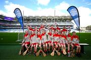 6 May 2025; Over 1000 U12 Camogie players, from across the country, were given the opportunity of a lifetime, when they got to compete on the hallowed turf at Croke Park. Allianz, a longstanding partner to the GAA and proud sponsor of The Camogie Association, welcomed under-12 teams across Ireland to Croke Park, for the Allianz Camán to Croker 2025 event. The event gives young girls the opportunity to represent their clubs and counties, in the day-long blitz – creating lots of fantastic memories and fun along the way. Allianz Camán to Croker is one of many initiatives supported by Allianz, as part of their #StopTheDrop campaign – a campaign designed to highlight and reduce the number of children dropping out of sport at the transition between primary and secondary school. Pictured at the Allianz Camán to Croker 2025 event is the The Harps Camogie Club of Laois team. Photo by Ramsey Cardy/Sportsfile