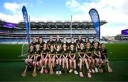 6 May 2025; Over 1000 U12 Camogie players, from across the country, were given the opportunity of a lifetime, when they got to compete on the hallowed turf at Croke Park. Allianz, a longstanding partner to the GAA and proud sponsor of The Camogie Association, welcomed under-12 teams across Ireland to Croke Park, for the Allianz Camán to Croker 2025 event. The event gives young girls the opportunity to represent their clubs and counties, in the day-long blitz – creating lots of fantastic memories and fun along the way. Allianz Camán to Croker is one of many initiatives supported by Allianz, as part of their #StopTheDrop campaign – a campaign designed to highlight and reduce the number of children dropping out of sport at the transition between primary and secondary school. Pictured at the Allianz Camán to Croker 2025 event is the Burgess Duharra Camogie Club of Tipperary team. Photo by Ramsey Cardy/Sportsfile