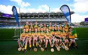 6 May 2025; Over 1000 U12 Camogie players, from across the country, were given the opportunity of a lifetime, when they got to compete on the hallowed turf at Croke Park. Allianz, a longstanding partner to the GAA and proud sponsor of The Camogie Association, welcomed under-12 teams across Ireland to Croke Park, for the Allianz Camán to Croker 2025 event. The event gives young girls the opportunity to represent their clubs and counties, in the day-long blitz – creating lots of fantastic memories and fun along the way. Allianz Camán to Croker is one of many initiatives supported by Allianz, as part of their #StopTheDrop campaign – a campaign designed to highlight and reduce the number of children dropping out of sport at the transition between primary and secondary school. Pictured at the Allianz Camán to Croker 2025 event is the Donard/Glen of Wicklow team. Photo by Ramsey Cardy/Sportsfile
