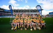 6 May 2025; Over 1000 U12 Camogie players, from across the country, were given the opportunity of a lifetime, when they got to compete on the hallowed turf at Croke Park. Allianz, a longstanding partner to the GAA and proud sponsor of The Camogie Association, welcomed under-12 teams across Ireland to Croke Park, for the Allianz Camán to Croker 2025 event. The event gives young girls the opportunity to represent their clubs and counties, in the day-long blitz – creating lots of fantastic memories and fun along the way. Allianz Camán to Croker is one of many initiatives supported by Allianz, as part of their #StopTheDrop campaign – a campaign designed to highlight and reduce the number of children dropping out of sport at the transition between primary and secondary school. Pictured at the Allianz Camán to Croker 2025 event is the Donard/Glen of Wicklow team. Photo by Ramsey Cardy/Sportsfile