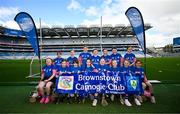 6 May 2025; Over 1000 U12 Camogie players, from across the country, were given the opportunity of a lifetime, when they got to compete on the hallowed turf at Croke Park. Allianz, a longstanding partner to the GAA and proud sponsor of The Camogie Association, welcomed under-12 teams across Ireland to Croke Park, for the Allianz Camán to Croker 2025 event. The event gives young girls the opportunity to represent their clubs and counties, in the day-long blitz – creating lots of fantastic memories and fun along the way. Allianz Camán to Croker is one of many initiatives supported by Allianz, as part of their #StopTheDrop campaign – a campaign designed to highlight and reduce the number of children dropping out of sport at the transition between primary and secondary school. Pictured at the Allianz Camán to Croker 2025 event is the Brownstown Camogie Club of Westmeath team. Photo by Ramsey Cardy/Sportsfile