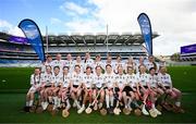 6 May 2025; Over 1000 U12 Camogie players, from across the country, were given the opportunity of a lifetime, when they got to compete on the hallowed turf at Croke Park. Allianz, a longstanding partner to the GAA and proud sponsor of The Camogie Association, welcomed under-12 teams across Ireland to Croke Park, for the Allianz Camán to Croker 2025 event. The event gives young girls the opportunity to represent their clubs and counties, in the day-long blitz – creating lots of fantastic memories and fun along the way. Allianz Camán to Croker is one of many initiatives supported by Allianz, as part of their #StopTheDrop campaign – a campaign designed to highlight and reduce the number of children dropping out of sport at the transition between primary and secondary school. Pictured at the Allianz Camán to Croker 2025 event is Clane of Kildare. Photo by Ramsey Cardy/Sportsfile
