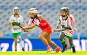 6 May 2025; Over 1000 U12 Camogie players, from across the country, were given the opportunity of a lifetime, when they got to compete on the hallowed turf at Croke Park. Allianz, a longstanding partner to the GAA and proud sponsor of The Camogie Association, welcomed under-12 teams across Ireland to Croke Park, for the Allianz Camán to Croker 2025 event. The event gives young girls the opportunity to represent their clubs and counties, in the day-long blitz – creating lots of fantastic memories and fun along the way. Allianz Camán to Croker is one of many initiatives supported by Allianz, as part of their #StopTheDrop campaign – a campaign designed to highlight and reduce the number of children dropping out of sport at the transition between primary and secondary school. Pictured at the Allianz Camán to Croker 2025 event is action between Trim of Meath and Sallins of Kildare. Photo by Ramsey Cardy/Sportsfile
