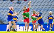 6 May 2025; Over 1000 U12 Camogie players, from across the country, were given the opportunity of a lifetime, when they got to compete on the hallowed turf at Croke Park. Allianz, a longstanding partner to the GAA and proud sponsor of The Camogie Association, welcomed under-12 teams across Ireland to Croke Park, for the Allianz Camán to Croker 2025 event. The event gives young girls the opportunity to represent their clubs and counties, in the day-long blitz – creating lots of fantastic memories and fun along the way. Allianz Camán to Croker is one of many initiatives supported by Allianz, as part of their #StopTheDrop campaign – a campaign designed to highlight and reduce the number of children dropping out of sport at the transition between primary and secondary school. Pictured at the Allianz Camán to Croker 2025 event is action between Patrickswell of Limerick and Rower Inistioge of Kilkenny. Photo by Ramsey Cardy/Sportsfile