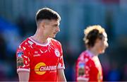 5 May 2025; Daniel Kelly of Shelbourne during the SSE Airtricity Men's Premier Division match between Shelbourne and Waterford at Tolka Park in Dublin. Photo by Seb Daly/Sportsfile