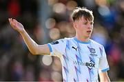 5 May 2025; Conan Noonan of Waterford during the SSE Airtricity Men's Premier Division match between Shelbourne and Waterford at Tolka Park in Dublin. Photo by Seb Daly/Sportsfile