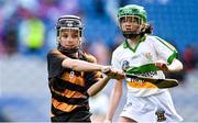 6 May 2025; Over 1000 U12 Camogie players, from across the country, were given the opportunity of a lifetime, when they got to compete on the hallowed turf at Croke Park. Allianz, a longstanding partner to the GAA and proud sponsor of The Camogie Association, welcomed under-12 teams across Ireland to Croke Park, for the Allianz Camán to Croker 2025 event. The event gives young girls the opportunity to represent their clubs and counties, in the day-long blitz – creating lots of fantastic memories and fun along the way. Allianz Camán to Croker is one of many initiatives supported by Allianz, as part of their #StopTheDrop campaign – a campaign designed to highlight and reduce the number of children dropping out of sport at the transition between primary and secondary school. Pictured at the Allianz Camán to Croker 2025 event is action between Rathnure St Anne's of Wexford and Liatroim Fontenoys GAC of Down. Photo by Ramsey Cardy/Sportsfile