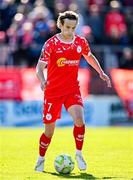 5 May 2025; Harry Wood of Shelbourne during the SSE Airtricity Men's Premier Division match between Shelbourne and Waterford at Tolka Park in Dublin. Photo by Seb Daly/Sportsfile