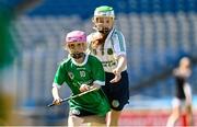 6 May 2025; Over 1000 U12 Camogie players, from across the country, were given the opportunity of a lifetime, when they got to compete on the hallowed turf at Croke Park. Allianz, a longstanding partner to the GAA and proud sponsor of The Camogie Association, welcomed under-12 teams across Ireland to Croke Park, for the Allianz Camán to Croker 2025 event. The event gives young girls the opportunity to represent their clubs and counties, in the day-long blitz – creating lots of fantastic memories and fun along the way. Allianz Camán to Croker is one of many initiatives supported by Allianz, as part of their #StopTheDrop campaign – a campaign designed to highlight and reduce the number of children dropping out of sport at the transition between primary and secondary school. Pictured at the Allianz Camán to Croker 2025 event is action between Sarsfields of Galway and St. Vincent’s Camogie Club of Cork. Photo by Ramsey Cardy/Sportsfile
