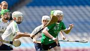 6 May 2025; Over 1000 U12 Camogie players, from across the country, were given the opportunity of a lifetime, when they got to compete on the hallowed turf at Croke Park. Allianz, a longstanding partner to the GAA and proud sponsor of The Camogie Association, welcomed under-12 teams across Ireland to Croke Park, for the Allianz Camán to Croker 2025 event. The event gives young girls the opportunity to represent their clubs and counties, in the day-long blitz – creating lots of fantastic memories and fun along the way. Allianz Camán to Croker is one of many initiatives supported by Allianz, as part of their #StopTheDrop campaign – a campaign designed to highlight and reduce the number of children dropping out of sport at the transition between primary and secondary school. Pictured at the Allianz Camán to Croker 2025 event is action between Sarsfields of Galway and St. Vincent’s Camogie Club of Cork. Photo by Ramsey Cardy/Sportsfile