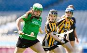 6 May 2025; Over 1000 U12 Camogie players, from across the country, were given the opportunity of a lifetime, when they got to compete on the hallowed turf at Croke Park. Allianz, a longstanding partner to the GAA and proud sponsor of The Camogie Association, welcomed under-12 teams across Ireland to Croke Park, for the Allianz Camán to Croker 2025 event. The event gives young girls the opportunity to represent their clubs and counties, in the day-long blitz – creating lots of fantastic memories and fun along the way. Allianz Camán to Croker is one of many initiatives supported by Allianz, as part of their #StopTheDrop campaign – a campaign designed to highlight and reduce the number of children dropping out of sport at the transition between primary and secondary school. Pictured at the Allianz Camán to Croker 2025 event is action between Erins Own Cargin of Antrim and Mountbellew/Moylough of Galway. Photo by Ramsey Cardy/Sportsfile