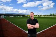 6 May 2025; New Kerry FC manager Colin Healy poses for a portrait at the club grounds at Mounthawk Park in Tralee, Kerry. Photo by Brendan Moran/Sportsfile