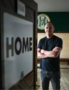 6 May 2025; New Kerry FC manager Colin Healy poses for a portrait at the club grounds at Mounthawk Park in Tralee, Kerry. Photo by Brendan Moran/Sportsfile