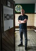 6 May 2025; New Kerry FC manager Colin Healy poses for a portrait at the club grounds at Mounthawk Park in Tralee, Kerry. Photo by Brendan Moran/Sportsfile