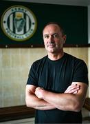 6 May 2025; New Kerry FC manager Colin Healy poses for a portrait at the club grounds at Mounthawk Park in Tralee, Kerry. Photo by Brendan Moran/Sportsfile