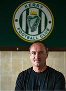 6 May 2025; New Kerry FC manager Colin Healy poses for a portrait at the club grounds at Mounthawk Park in Tralee, Kerry. Photo by Brendan Moran/Sportsfile