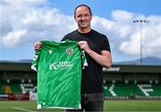 6 May 2025; New Kerry FC manager Colin Healy poses for a portrait at the club grounds at Mounthawk Park in Tralee, Kerry. Photo by Brendan Moran/Sportsfile