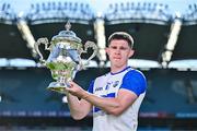 6 May 2025; Conor Murray of Waterford pictured with the Tailteann Cup at the launch of the Tailteann Cup at Croke Park in Dublin. Photo by Sam Barnes/Sportsfile