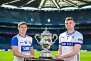 6 May 2025; Conor Murray of Waterford, left, and Killian Roche of Laois, pictured with the Tailteann Cup at the launch of the Tailteann Cup at Croke Park in Dublin. Photo by Sam Barnes/Sportsfile