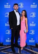 6 May 2025; Hugo Keenan and Emma Hempenstall on arrival at the Leinster Rugby awards ball 2025 at O'Reilly Hall in UCD, Dublin. Photo by Brendan Moran/Sportsfile