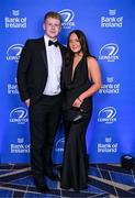 6 May 2025; Andrew Osborne and Allie McGrath on arrival at the Leinster Rugby awards ball 2025 at O'Reilly Hall in UCD, Dublin. Photo by Brendan Moran/Sportsfile