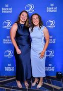 6 May 2025; Kirstie Stevenson, left, and Molly Boyne on arrival at the Leinster Rugby awards ball 2025 at O'Reilly Hall in UCD, Dublin. Photo by Brendan Moran/Sportsfile